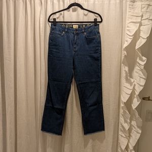 Kate Spade straight leg frayed hem jeans